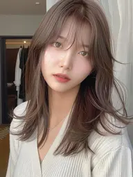 当日割！前髪カット（顔周りまで）➕透明感カラー　✨34%OFF✨　表参道/韓国ヘア/髪質改善/暖色
