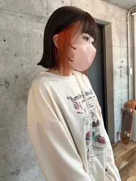 【💡アクセントに💡】イヤリングカラー(部分ブリーチ+全体カラー)+1stepトリートメント
