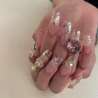 【ハンド】🉐‼︎10本長さだし+デザインやり放題ストーン乗せ放題💎