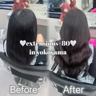 【ミニモ学割🎀U24】シールエクステ80本付け放題➕馴染ませカット付き✂︎♡