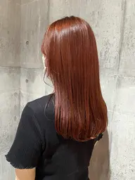 ♡人気🏅♡ 暖色艶カラー + cut +潤トリートメント
