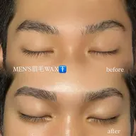【男性専用】眉毛WAX脱毛🖤(間引き、カット付)