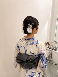 浴衣着付け🎐🩵➕ヘアセット🪞🎀