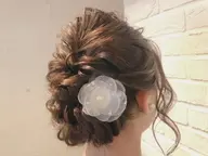 💛結婚式のお呼ばれに🧡ヘアセット&ゆるふわアレンジ🧡