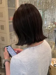 ボブカット+前髪縮毛矯正