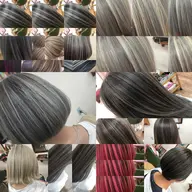 白髪ぼかしハイライトＷカラー