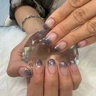 【オフあり】🩷ハンドネイルワンカラー、ラメグラ