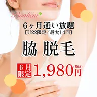 【ミニモ限定⭐︎脇脱毛6ヶ月通い放題💓】U22限定!!6ヶ月間で最大14回お手入れができちゃう特別プラン🌟