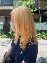 【U24】全頭ブリーチ♡(鎖骨下の長さの方)➕透明感カラー➕2step