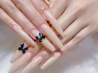 🎀🎀チップ長さ出しMAX・ロングワンカラー/ラメグラデーションコース⭐️ 高級パーツ2本or 10個ストーン
