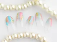 ハンド🩵塗りかけﾈｲﾙ【オフ込み】👉🏻￥6500 🎨色変更OK✨️