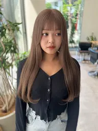 【透明感ハイトーン】ケアブリーチ➕透明感カラー➕トリートメント (学割¥13980)
