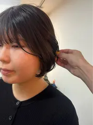 ぱつっとしすぎない柔らかくボブ+カラー+トリートメント