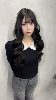 【tiktok撮影OK限定】【⭐️半額⭐️】馴染ませカット＋カラー＋プルエクステ60本​〜​