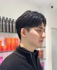 メンズ限定センターパート
