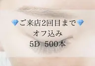 【5Dエクステ】エアリーボリュームラッシュ500本 ¥8,900(オフ込)
