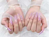 【パーツ付きチップ長さ出し】大人気ガラスフレンチコース☆