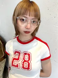 ワンレングスカット(ボブ)+ワンカラー