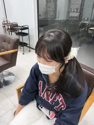 🧡期間限定🧡前髪カット+黒染め+3stepトリートメント