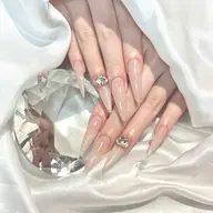 🎀今月限定価格🎀【HAND】オフなし⭐️チップ長さ出し10本+ワンカラーorラメグラデーション