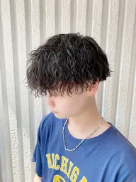 【メンズ人気No.1】メンズカット+パーマ(スパイラル、ツイストスパイラル、波巻き、ニュアンスパーマ、etc)