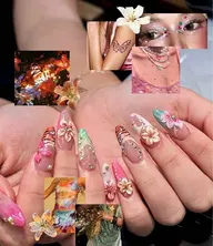 🌸 3D花系デザイン 10本長さだしやり放題 人気コース【10%OFF】