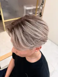 🐩🩶【メンズ限定】【バレイヤージュ】カット➕ブリーチ➕ダメージレスカラー➕プレミヤムトリートメント
