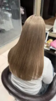 【ダメージ軽減したい方へ🌱ケアブリーチ+カラー+超音波トリートメント✨】