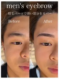 【メンズ限定🔥】メンズ眉毛ワックス+ハリウッドブロウリフト(眉毛パーマ)※眉毛メイクをされる方は眉毛のメイクレクチャー