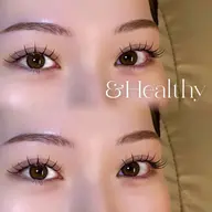 &healthy（アンドヘルシー）100本🩵LEDでエクステ装着後にパーマをかける新技術✨