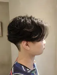【メンズカット+ニュアンスパーマ】|自然な毛流れ・柔らかな動き◎