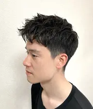 メンズカット+ピンパーマ