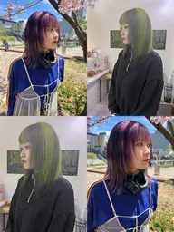 【🦋ブリーチカラー迷ったらコレ🦋】デザインカラー⚡️ブリーチ1回+カラー+トリートメント🫧