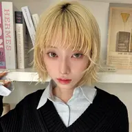 【2回目】カット＋ケアブリーチ&カラー＋補修TR レイヤー/ハッシュカット/顔まわり/ウルフ/ロングウルフ/