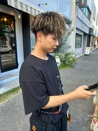 メンズ カット+パーマ