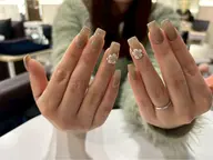 オフなしハンドジェルスカルプ長さだし【ワンカラー+3Dアート+ストーン】(現金のみ)