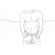 男性　胸