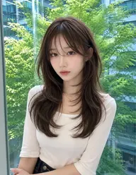 👒結んでも可愛い👒顔まわりレイヤーカット＋🫧オージュアTR🫧韓国風