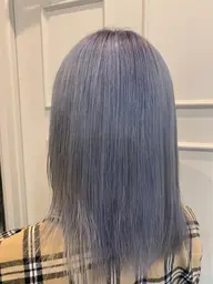 【💫ブリーチ2回⚡️透明感グレー/シルバー系を希望の方💇♀️✨】ダメージレスWブリーチ+カラー💡