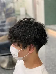 メンズ限定🧞人気No.2！カット＋スパイラルパーマ＋炭酸泉＋眉カット🍀