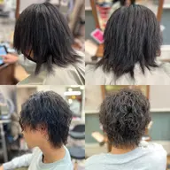 カット+デザインパーマ(一般的な普通のパーマ)