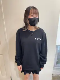 🧸大人気イヤリングカラー🧸似合わせカット+ブリーチ+シルキーカラー