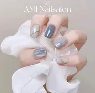 🉐ハンドネイル　ラメ✖️マグネット、ニュアンスアートをプラス✨大人上品で華やかなネイル🌟✨