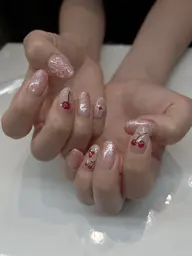 【練習モデル】持ち込みOK♡デザインネイル+パーツつけ放題※オフありの方詳細記載