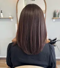 🌿‬ダメージレスカラー+トリートメント🫧‪ コテ巻き仕上げ✧*｡