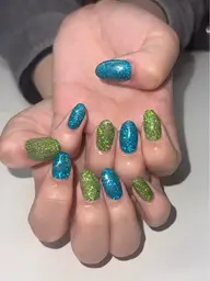 ハンドネイル ✨（オフなし）ラメワンカラー✨
