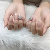 🌸オフなし🌸ワンカラー/ラメ➕埋め尽くし2本/パーツ2個(自爪オフあり➕500円)