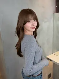 前髪顔周りカット✂️+ブリーチなしワンカラー💖+うる艶トリートメント🫧ロング料金なし✨