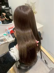✨️ご新規様限定✨️🍁 ブリーチなしブラウンカラー🍁うる艶ワンカラー+1step treatment🫧