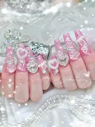 💝10本チップ長さ出し＋ワンカラー＋パーツつけ放題